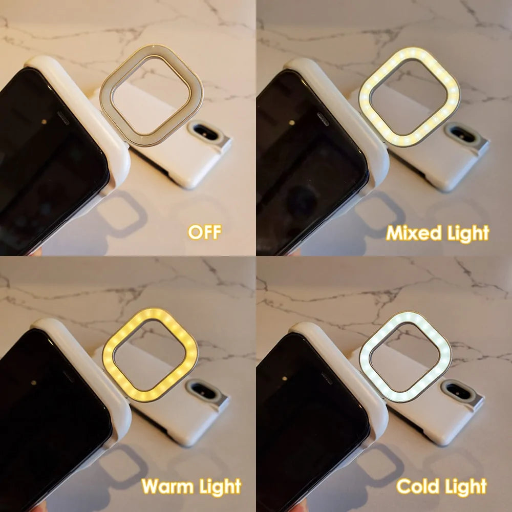 iPhone Ring Light Case with Flash LED Fill Light