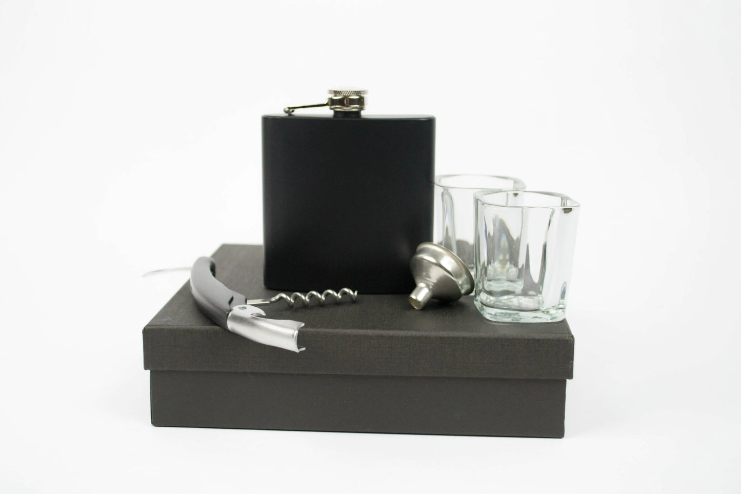 Flask Gift Set - Black