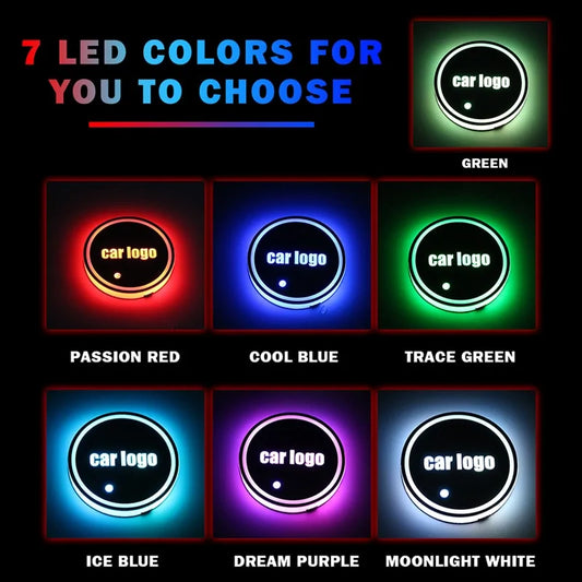 Car LED Cup Holder Pads