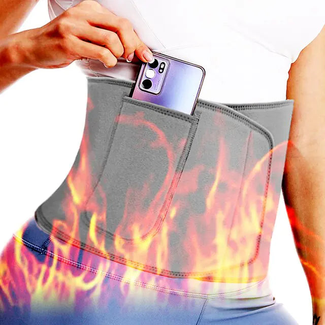 AfruliA Sport Strap Slim Waist Trainer Cincher Back Support Brace Silver Cover Sauna Sweat Belt Slimming Body Shaper Faja Girdle