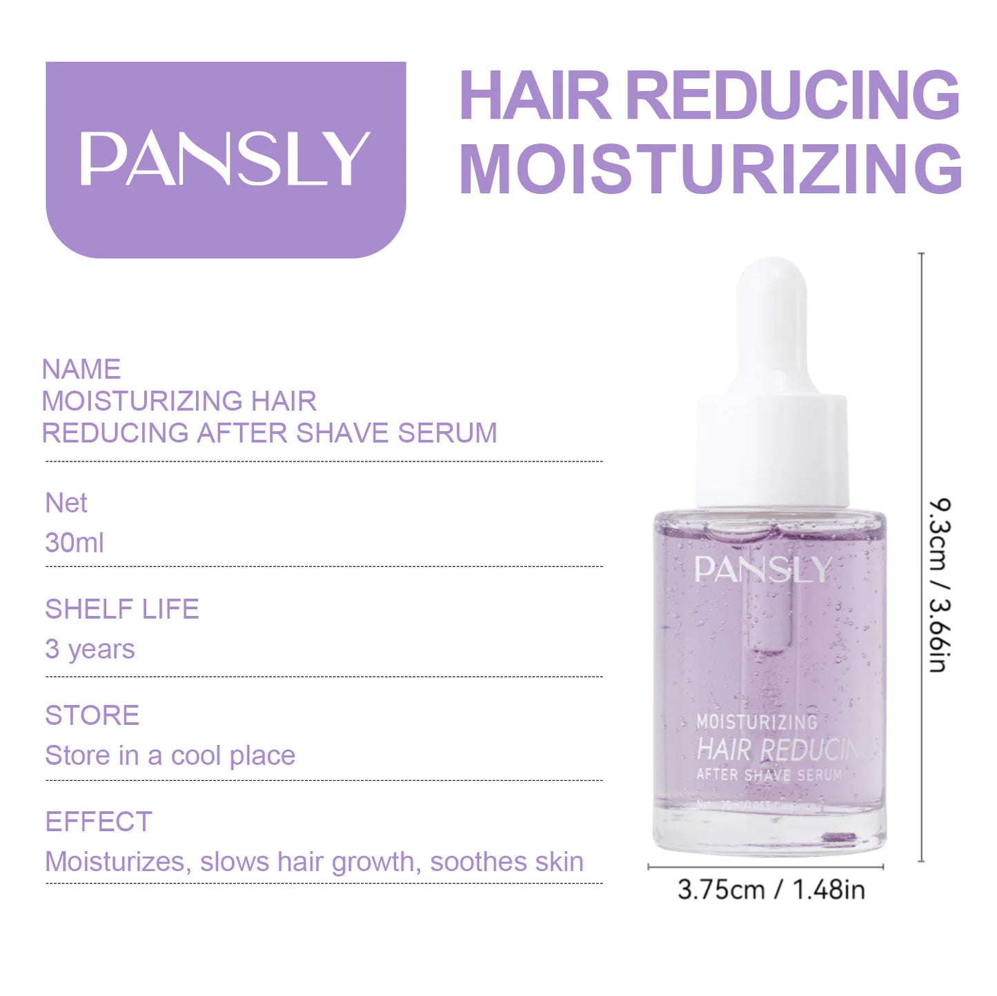 PANSLY Hair Inhibitor & Eyelash Growth Serum