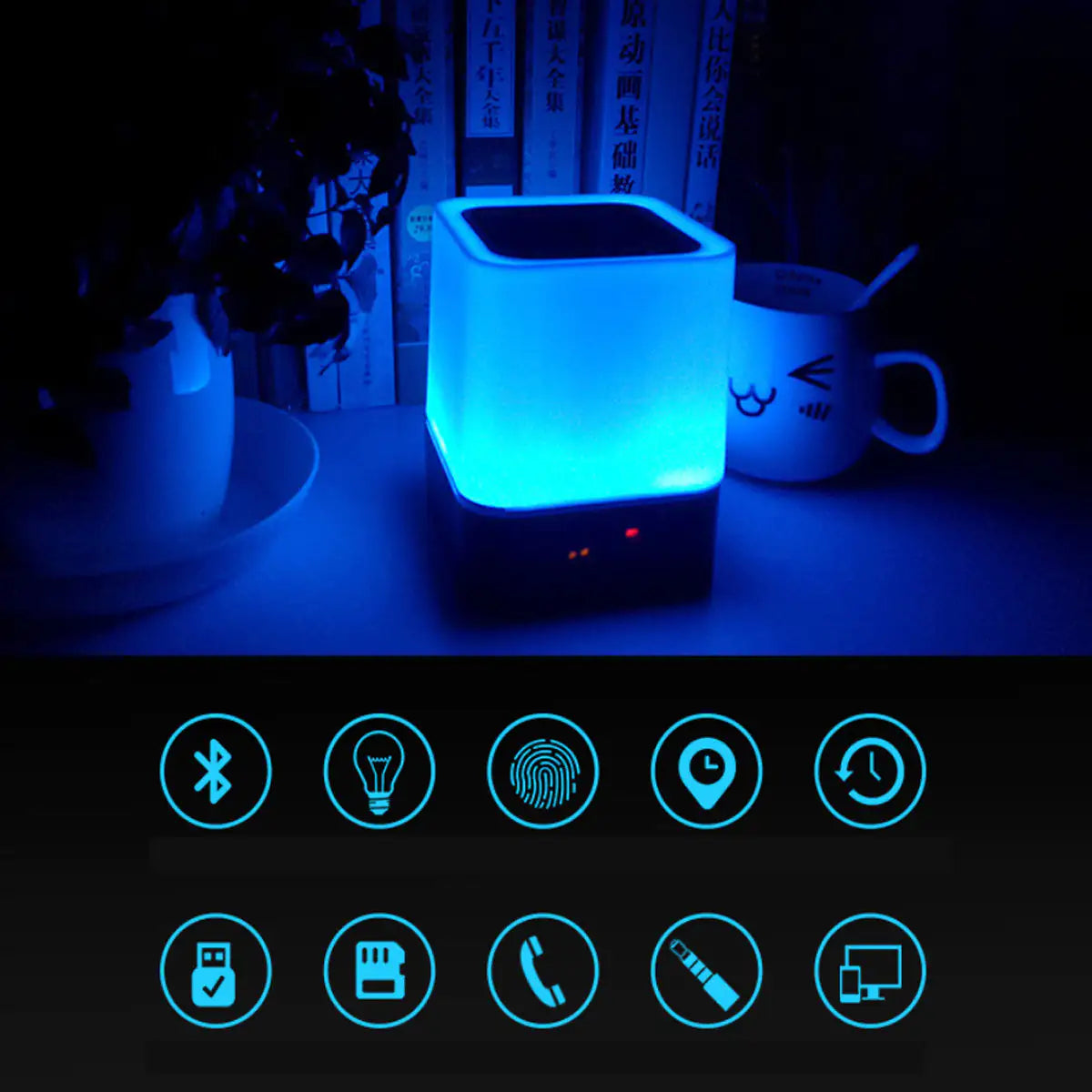 Sweet Dreams Speakers In 7 Changeable Mood Color Touch Lamp+ Phone Charger