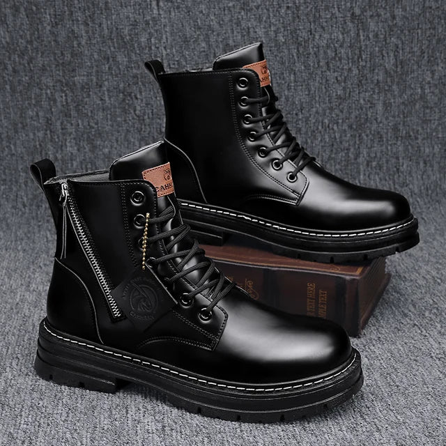 CYYTL Men's Boots Winter Shoes Leather