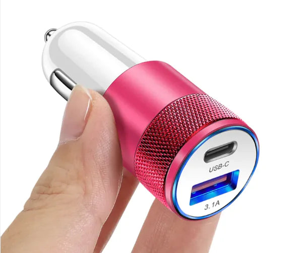 Aluminum Alloy Steel Car Charger Mobile Phone