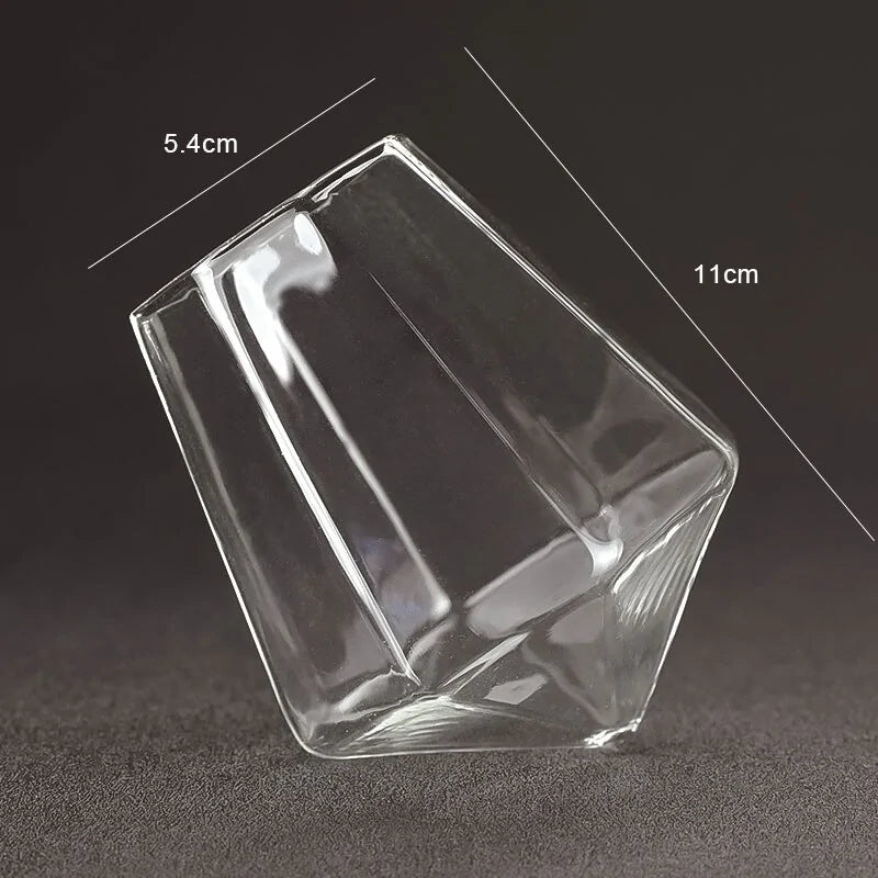 Creative Round Mouth Transparent Diamond Whiskey Glass