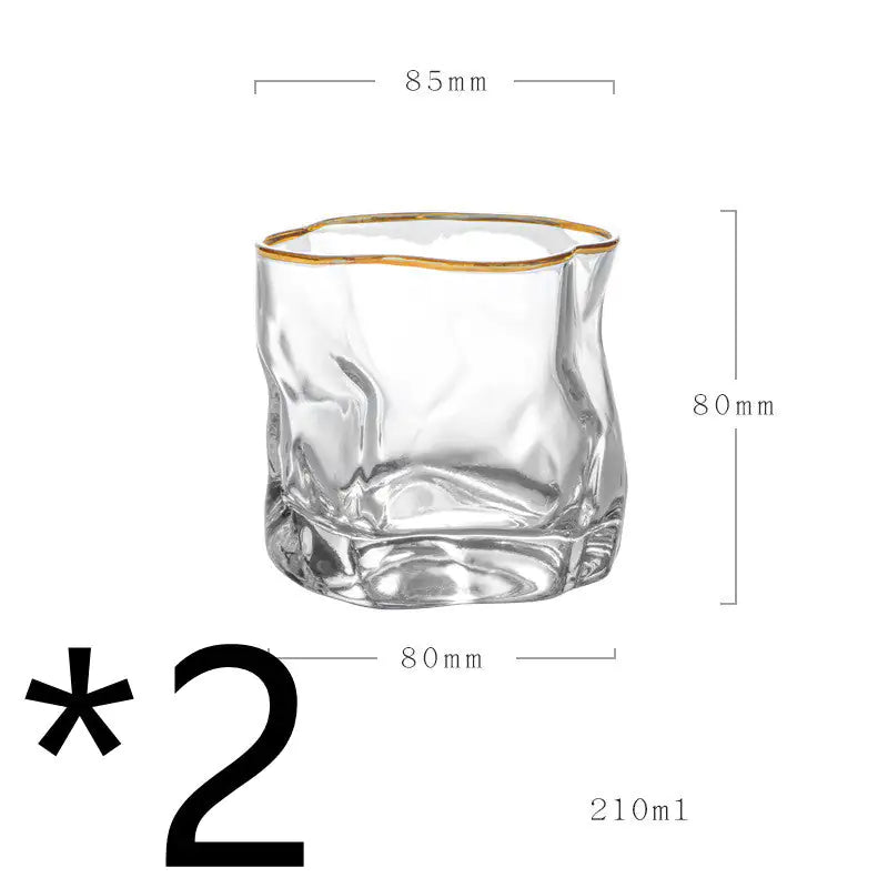 Unique Irregular-Shaped Whiskey Glass