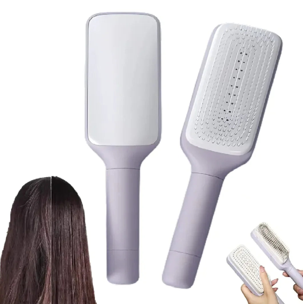 4-in-1 Self-Cleaning Hairbrush