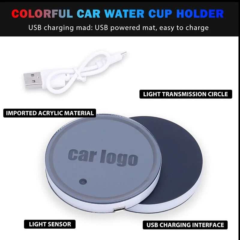 Car LED Cup Holder Pads