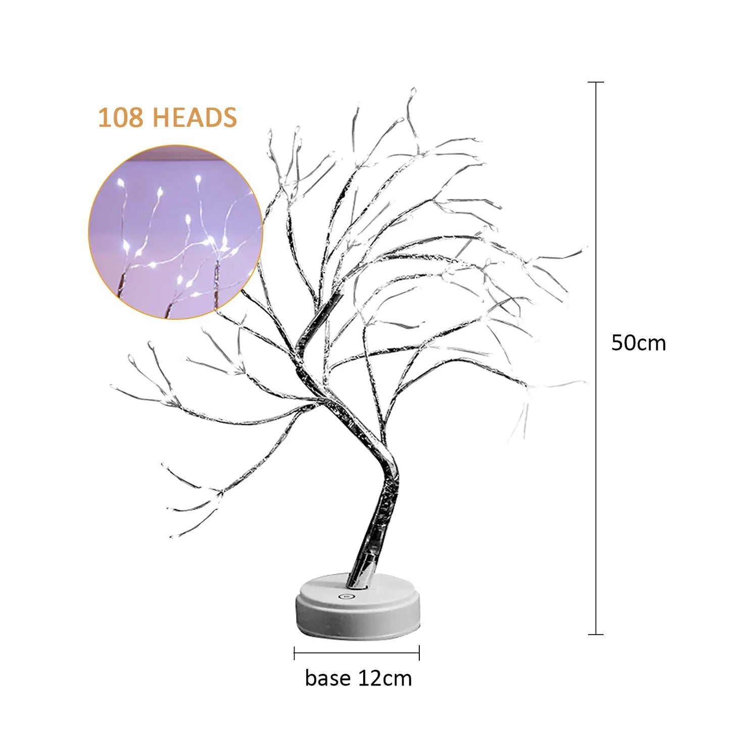 LED Night Light Tabletop Bonsai Tree Light Lamp USB