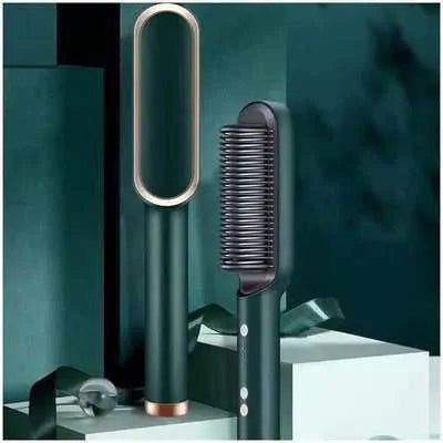 Electric Heated Hair Straightener Brush